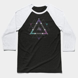 Geometric Space Graphic Tee Baseball T-Shirt